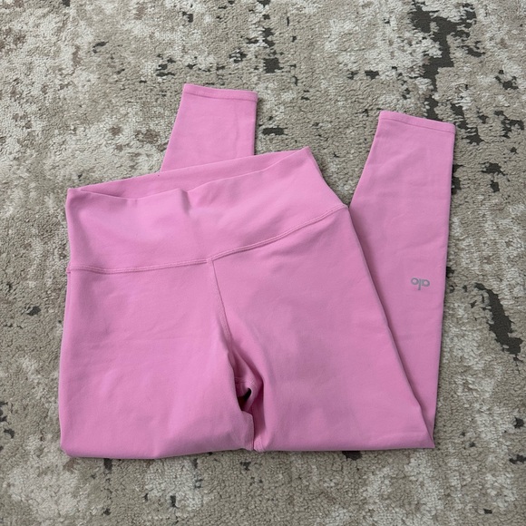 ALO Yoga Pants - Alo Yoga Alosoft 7/8 Leggings Size Large - Pink